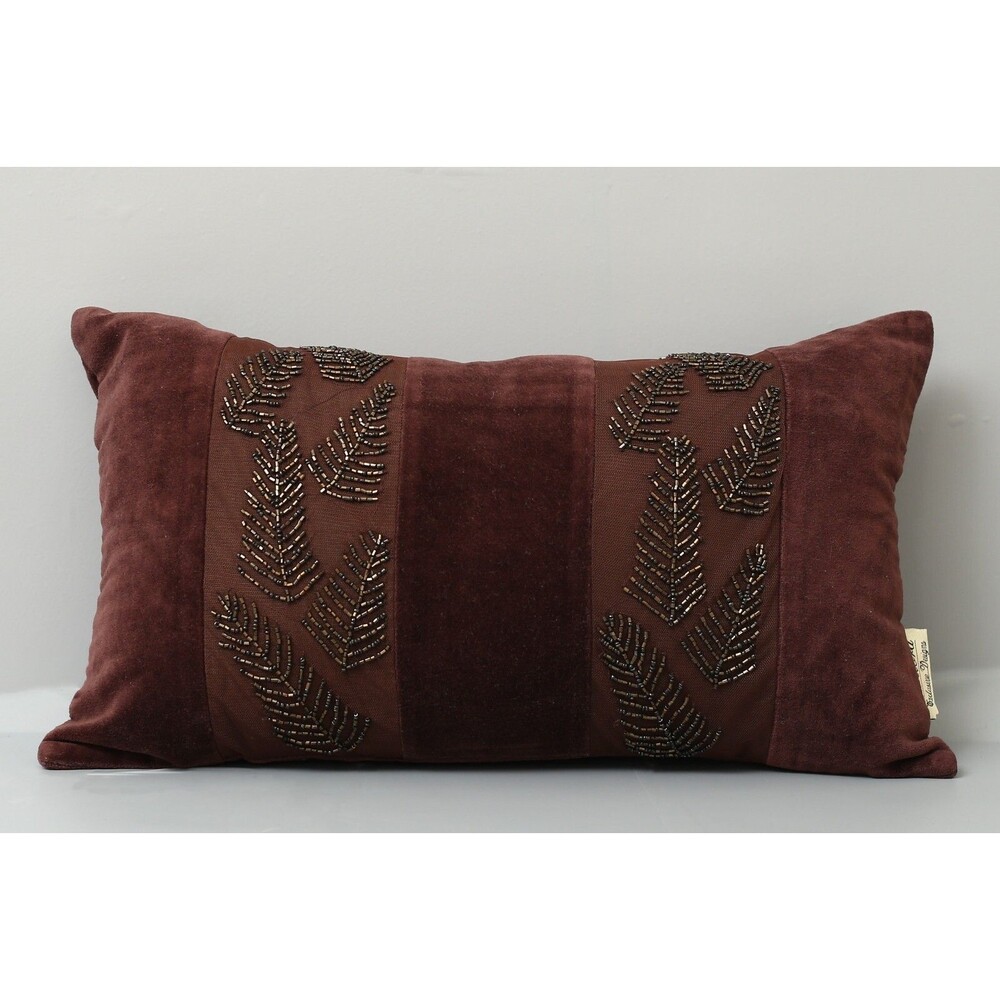 1 PCS Sunlord Beaded Velvet Cushion Cover Rectangle Pillow Case Decor 278936